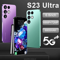 Teléfono Inteligente para Juegos S23 Ultra 5G en Oferta, Pantalla LED de 6.8 Pulgadas, 16 GB + 512 GB, 108 MP, Cuatro Núcleos, 60 Hz, 6800 mAh, Doble SIM, Desbloqueado, Francés