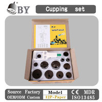 Kit de ventouses Hijama pour massage et thérapie par aspiration, 12 pièces, vente en gros, pour usage professionnel et domestique