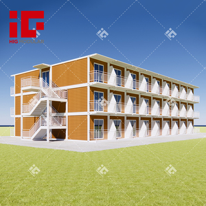 Casa contenedor de lujo de 3 pisos, prefabricada, paquete plano desplegable de China, edificio de oficinas prefabricado de huracán prefabricado llave en mano - Product Image 1
