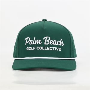 قبعة جولف بحرية مطرزة حسب الطلب، قبعة رياضية بخمسة ألواح مع حافة منحنية وحبل، غطاء رأس من قماش مقاوم للماء، قبعة بيسبول - Product Image 2