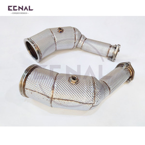 Ecnal pour Audi RS6 RS7 C8 4.0T <span class=keywords><strong>2020</strong></span>+ Downpipe en acier inoxydable SS304 avec bouclier thermique Downpipe <span class=keywords><strong>de</strong></span> performance - Product Image 3