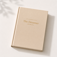 Carnet de notes personnalisé Dreamer Journal, couverture rigide en lin, beige et vert bicolore, dorure à chaud, minimaliste, cadeau littéraire, OEM ODM en gros