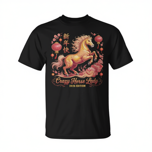 Camiseta Crazy Horse Lady Edición 2026 con diseño del Año Nuevo Chino - Product Image 2