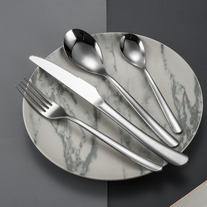 Luar Faca De Aço Inoxidável Garfo Colher 4 Peças Conjuntos De Louça De Casamento Conjunto De Talheres De Ouro Bife Faca Garfo Prateado <span class=keywords><strong>Ware</strong></span> - Product Image 5