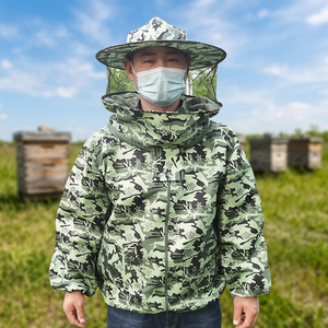 Nouvelle combinaison <span class=keywords><strong>et</strong></span> chapeau d'apiculture respirants anti-abeilles, ensemble camouflage vert, vêtements anti-abeilles - Product Image 3