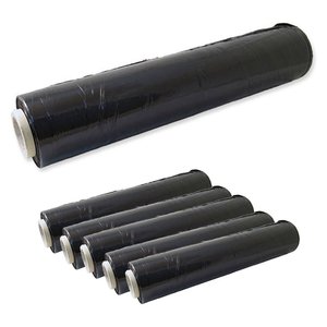 6 pezzi nero Stretch LLDPE pellicola imballaggio 52cm X 2Kg solubile in acqua 50cm di larghezza Pallet imballato