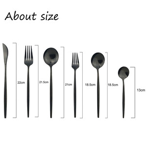 Bán Buôn Chất Lượng Cao Đồ Ăn Nhà Hàng Thép Không Gỉ Màu Đen Bồ Đào Nha Dao Kéo Bộ - Product Image 5