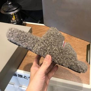 Designer <strong>Women</strong> Shoes Furry Curly Fur Slides Striped Embroidered <strong>Slippers</strong> Open Toe Sole Warm Indoor Bedroom <strong>Slippers</strong> <strong>for</strong> <strong>Women</strong> - Product Image 1
