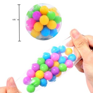 Pallina Antistress Colorata ad Alta Elasticità, Giocattolo Arcobaleno per Alleviare lo Stress, Giochi Antistress per Bambini e Adulti - Product Image 5