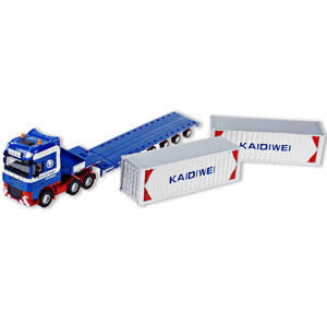 Kdw <span class=keywords><strong>1</strong></span>:50 Schaal Model Auto Laag Bed Transporteur Laag Bed Model Gegoten Vrachtwagen Model Speelgoedauto - Product Image 4