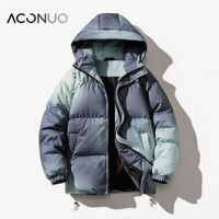 Blouson d'hiver formel pour homme 2026 avec logo personnalisé, tendance, en coton enduit écologique, matelassé, fermeture éclair, à capuche, service OEM