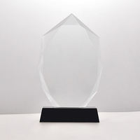 Plaque Trophée Personnalisée en Cristal Poli Transparent Moderne Écologique Vente Directe Respirante Noël Noir