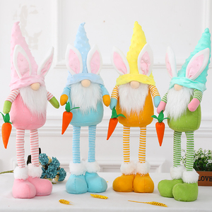 Nueva gran oferta muñeca de conejo estirable de tela de Pascua para decoración de vacaciones de fiesta en casa - Product Image 2