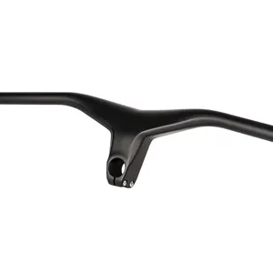 High-end Black Matte / Gloss Cycle Handlebar Full Carbon Fiber Mtb Bicycle Integrated Handlebar For XC Mountain Bike