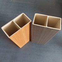 Viga de WPC Coextruida Laminada de Madera, Viga Hueca de PVC Compuesto, Viga de PVC, Tubo de Madera, Columna para Techo y Tabique