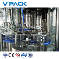 Ligne de production automatique de remplissage de boissons en plastique/verre, de soda et d'eau gazeuse/machine d'embouteillage de boissons gazeuses