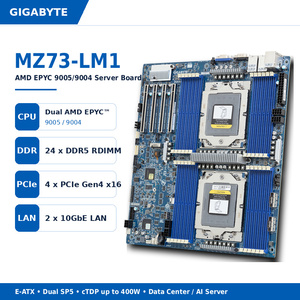 Placa Base para Servidor GIGABYTE MZ73-LM1 E-ATX, Doble AMD EPYC 9005/9004 SP5, DDR5 24 DIMM, PCIe Gen4, Estación de Trabajo con IA - Product Image 6