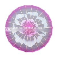 8K fleurs de jasmin ouvert danse scène accessoire classique Style chinois propulser parapluie pour Festival du printemps Gala Performances Dai Style