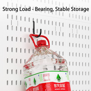 Kait & rak Pegboard Mini alternatif: aksesori Diy, Penyimpanan bebas bor, gantungan Display Full-Board dinding Rumah & kantor - Product Image 5