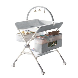 Baby Massage and Diaper Changing Table Newborn Care Adjustable Height Foldable with Rollers for Bathing - Product Image 5
