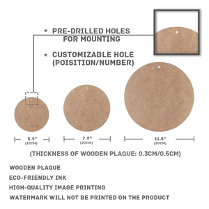 Putuo Decor-señal de pared de madera, accesorio <span class=keywords><strong>redondo</strong></span> de otoño, de bienvenida, para Festival de granja, 3 tamaños - Product Image 2