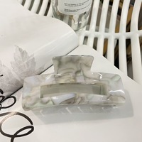 Pince à cheveux de luxe artisanale en acétate rayée avec clip requin lumineux et coloré pour filles