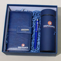 Ensemble cadeau d'entreprise personnalisé en cuir PU, carnet A5, stylo, vente en gros, promotionnel, luxe, gobelets en acier inoxydable