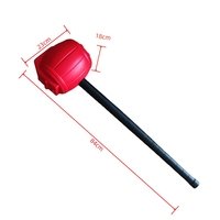Marteau en plastique JSJM pour borne d'arcade KING of the HAMMER, pièces de jeu jaune rouge noir, prise US