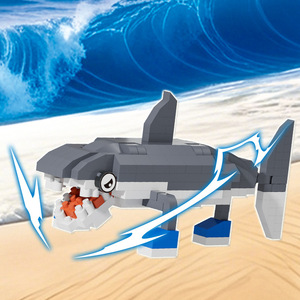 Cross-Border AI Edición en el extranjero Juguete de bloques de construcción Shanghaijing Stick Man Cocodrilo Bomber Shark Boy Modelo ensamblado de plástico - Product Image 3
