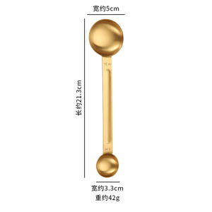 2 في 1 ملعقة قياس جانب ملعقة شاي من الفولاذ المقاوم للصدأ ملعقة قياس - Product Image 2