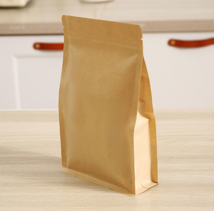 Food Grade Brown Kraft Paper Eight Sides Sealing <b>Packaging</b> <b>Bags</b> Flat Bottom Coffee <b>Bag</b> Coffee <b>Bags</b> in Stocks - Product Image 5