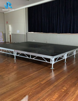 Scène de concert en aluminium, 12 emplacements portable pour un concert en plein air, système de navette facile à assembler