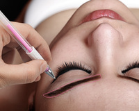 Lot de 3 Stylos Marqueurs Rose pour Peau Tatouage, Outil de Positionnement Microblading, Stylo Marqueur de Sourcils