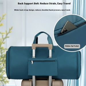 Bolsa de ropa plegable impermeable Bolsa de traje de viaje convertible Bolsa de lona de traje de viaje impermeable con cierre de cremallera - Product Image 3