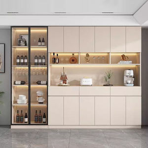 Jerome Mobile <span class=keywords><strong>di</strong></span> Design Moderno, Parete Divisoria Vetrina, Console in Legno, Armadio Separé per Ingresso Soggiorno - Product Image 2