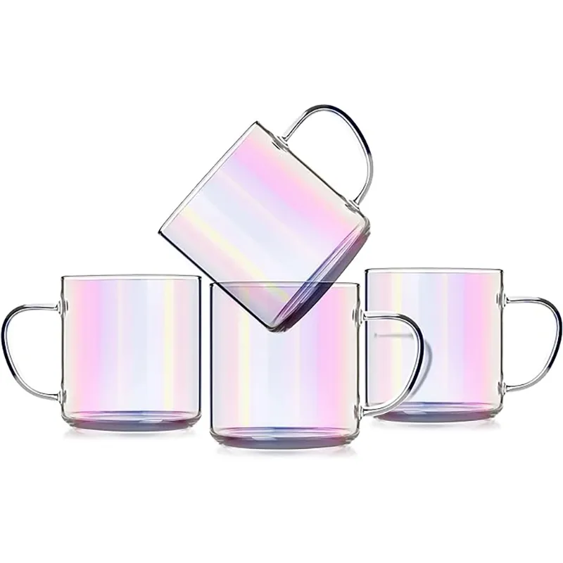 Tazze da caffè arcobaleno da 410ml da 280ml-tazze da tè leggere resistenti al calore e antideflagranti con manico ideale per caffè Home Cafe B