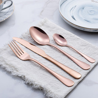 Ensemble de couverts 24 pièces en acier inoxydable 1010, design moderne et minimaliste, finition miroir, style occidental, pour dîner, idéal pour l'export.