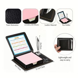 Oferta Especial: Set de Artículos de Oficina Personalizables con Papel de Colores, Caja de Cuero PU, Notas Adhesivas, Bloc de Notas, Portalápices y Calendario - Product Image 2