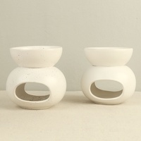 Brûleur d'aromathérapie en céramique 120 ml, design simple de style européen, articles religieux, diffuseur d'huiles essentielles, porte-bougie