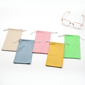 Biểu tượng tùy chỉnh vải dây rút sợi nhỏ Kính mát Kính Tiện Ích làm sạch lưu trữ Pouch - Product Image 6