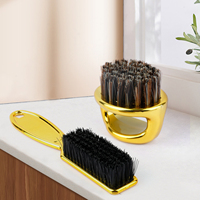 <strong>Best</strong> <strong>Selling</strong> Plastic Barber Clipper <strong>Brushes</strong> Set Electroplating Gold <strong>Boar</strong> <strong>Bristle</strong> Duster <strong>Hair</strong> Cleaning <strong>Brush</strong> Kit Small Neck <strong>Brush</strong>