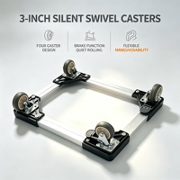 Chariot de manutention en aluminium pour entrepôt, longueur et largeur personnalisables, 4 roues silencieuses pour conteneurs en plastique empilables