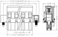 7.5mm/7.62mm bornier enfichable équivalent 2EDGKBM WJ2EDGKBM KF2EDGKBM laiton Plug in PCB type à vis 180 degrés Degson
