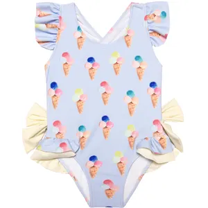Traje de baño para niños personalizado 2-10 2 años para niñas ropa de playa traje de baño de diseñador verano niños playa traje de baño de una pieza al por mayor