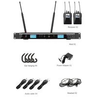 Système de Monitoring Personnel sans Fil Stéréo UHF Intra-Auriculaire PSM600 Double Canal pour Scène, Instrument et Studio