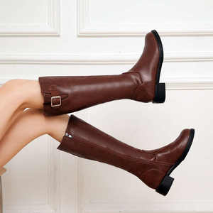 Nouvelles bottes à talons hauts tendance et élégantes de style occidental pour femmes avec fermeture éclair raffinée pour un usage quotidien - Product Image 3