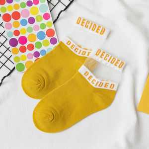 ALLCHカスタム春夏レース女性ファッションソックス透明足首セクシーティーンガールナイロンシアーアイスシルクボートレターショートソックス - Product Image 6