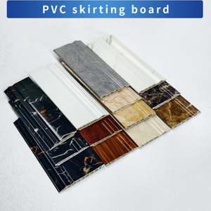 Plinthe en fibre de bambou moderne et écologique, bande de coin assortie, grain de bois <span class=keywords><strong>PVC</strong></span>, plinthe de 6 cm, vente directe d'usine - Product Image 3