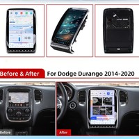 Reproductor de DVD para Auto de 14.5 Pulgadas, Radio Android con Pantalla Táctil, Navegación GPS, Carplay para Dodge Durango 2014-2020