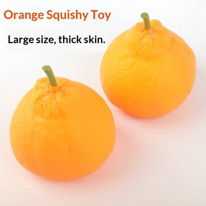 Simulated Orange <b>Squishy</b> Toy Slow Rebound Moldable Non-Peelable Orange Soft Rubber Stress Reliever Creative Toy - Product Image 3